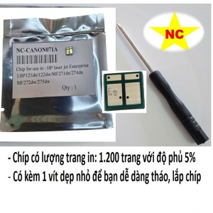 Chíp mực Canon 071, LBP 120, 121dn, 122dw, MF270, 271dn, 272dw, 274dn, 275dw
